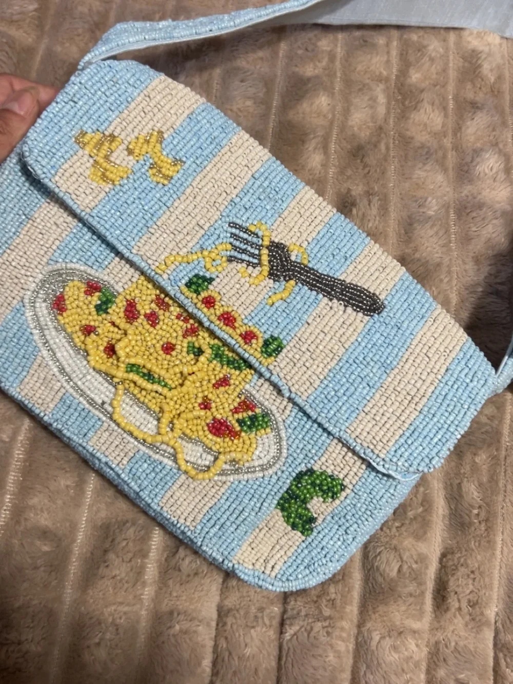 NWT Beaded Sol & Mer - Pasta Shoulder Bag